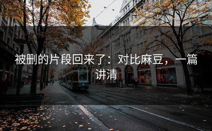 被删的片段回来了:对比麻豆,一篇讲清 被删的片段回来了:对比麻豆,一篇讲清