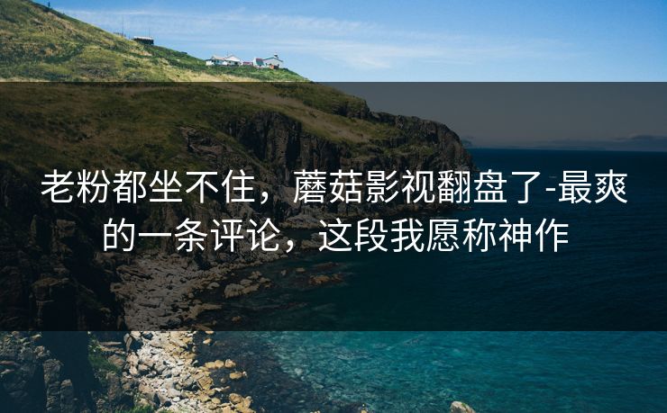 老粉都坐不住，蘑菇影视翻盘了-最爽的一条评论，这段我愿称神作