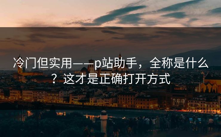 冷门但实用——p站助手，全称是什么？这才是正确打开方式